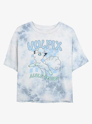 Pokemon Alola Region Vulpix Tie Dye Crop Womens T-Shirt