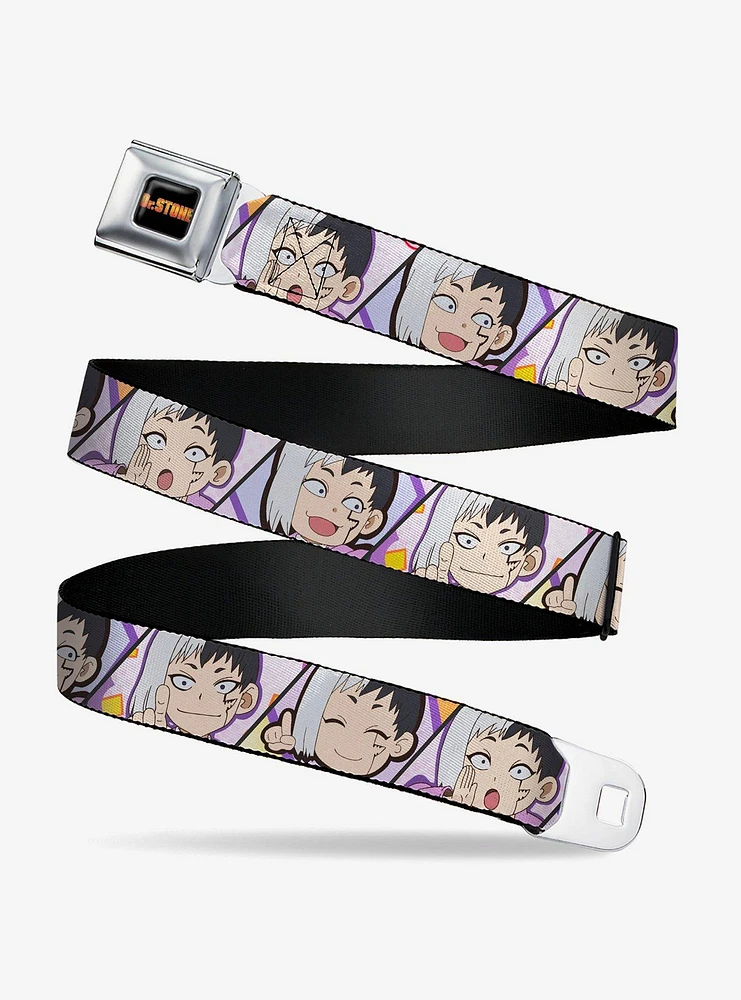 Dr Stone Chibi Gen Asagiri Expression Blocks Youth Seatbelt Buckle Belt