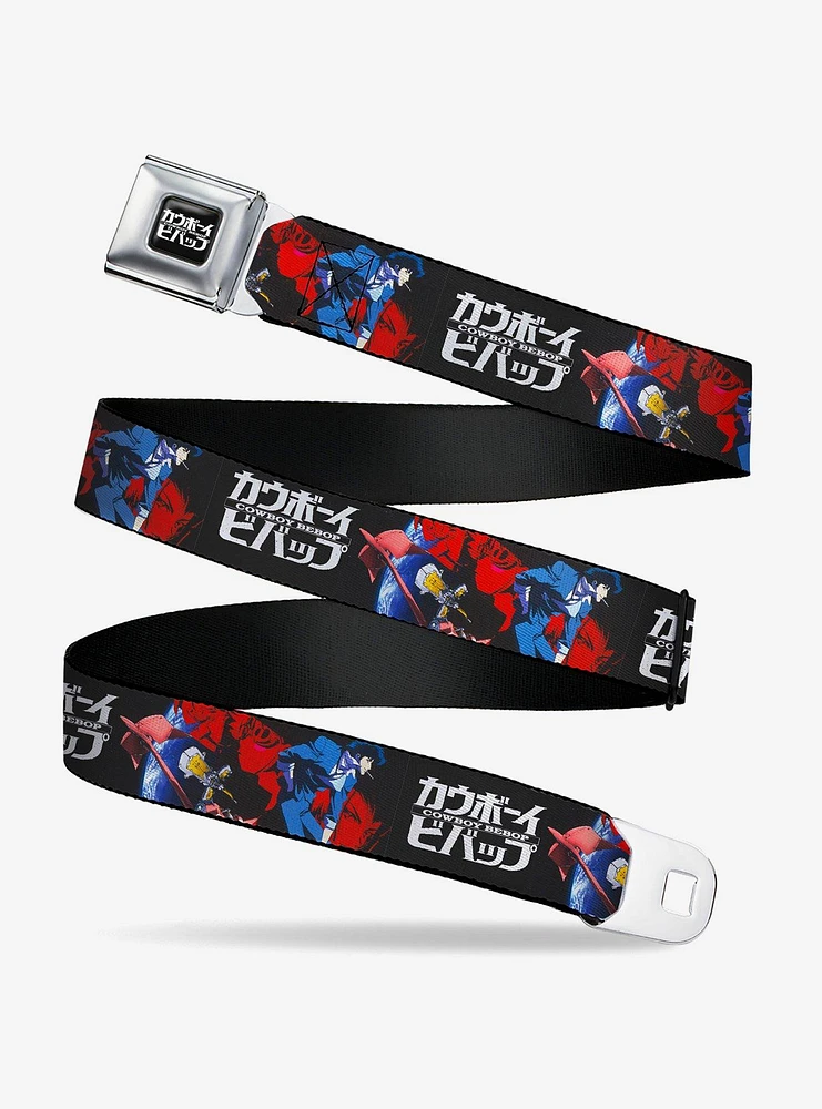 Cowboy Bebop Spike Pose & Crew Collage & Title Youth Seatbelt Buckle Belt