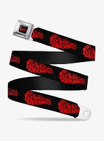 Hot Wheels Flaming Logo Youth Seatbelt Buckle Belt