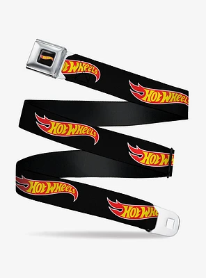 Hot Wheels Classic Flame Logo Youth Seatbelt Buckle Belt