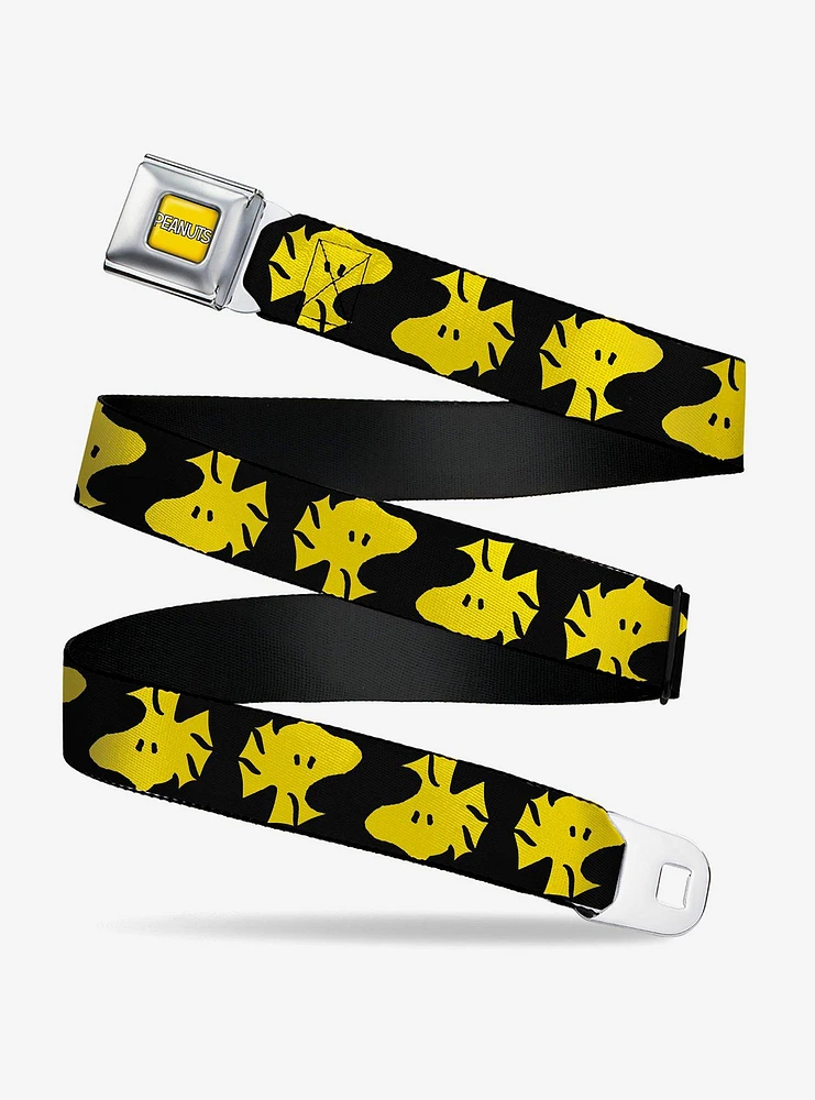 Peanuts Woodstock Face Flip Youth Seatbelt Buckle Belt