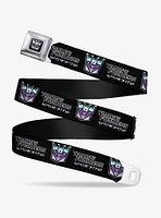 Transformers Decepticons Cybertronian Icon Youth Seatbelt Buckle Belt