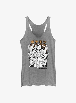 Pokemon Eevee Evolution Poster  Womens Tank Top