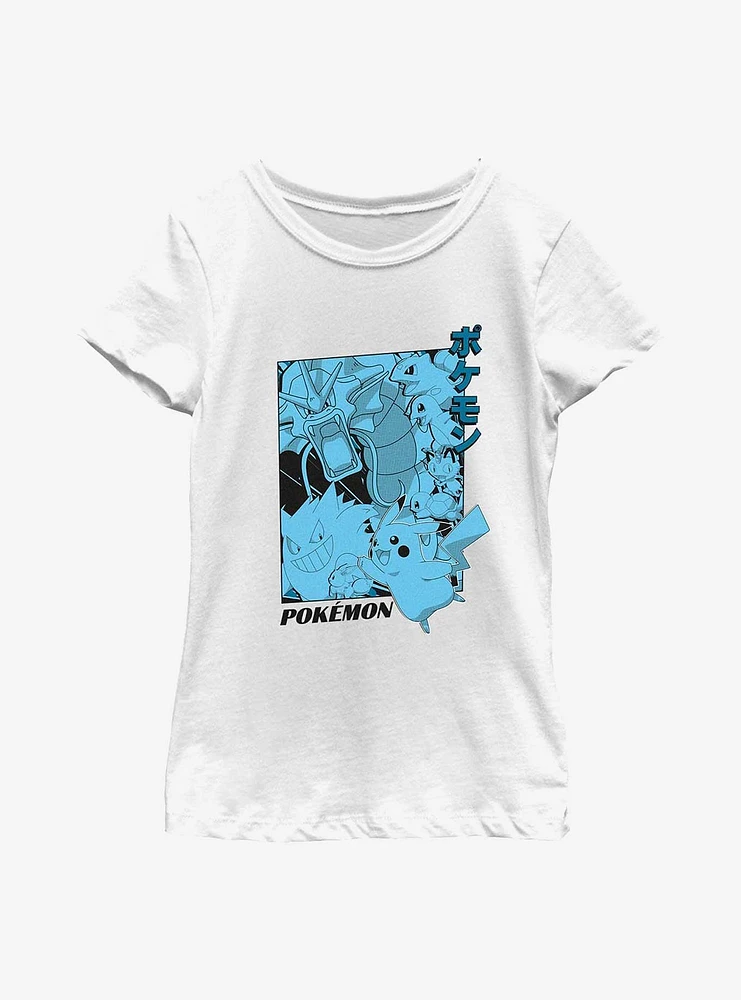 Pokemon All Stars Manga Style Youth Girls T-Shirt