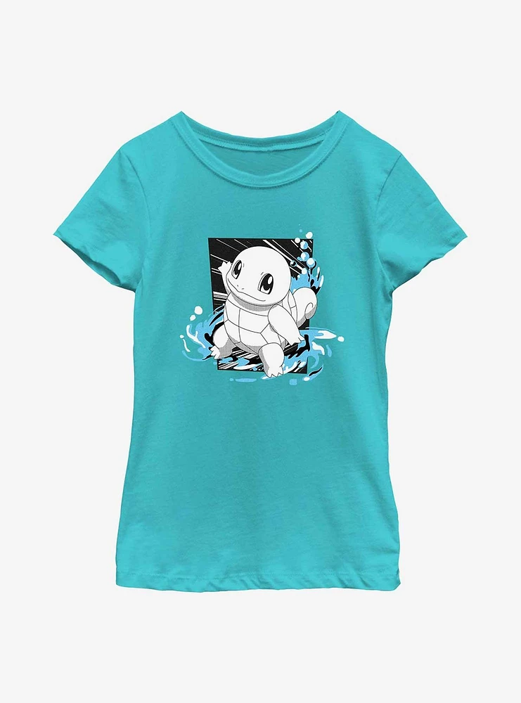 Pokemon Squirtle Splash Youth Girls T-Shirt