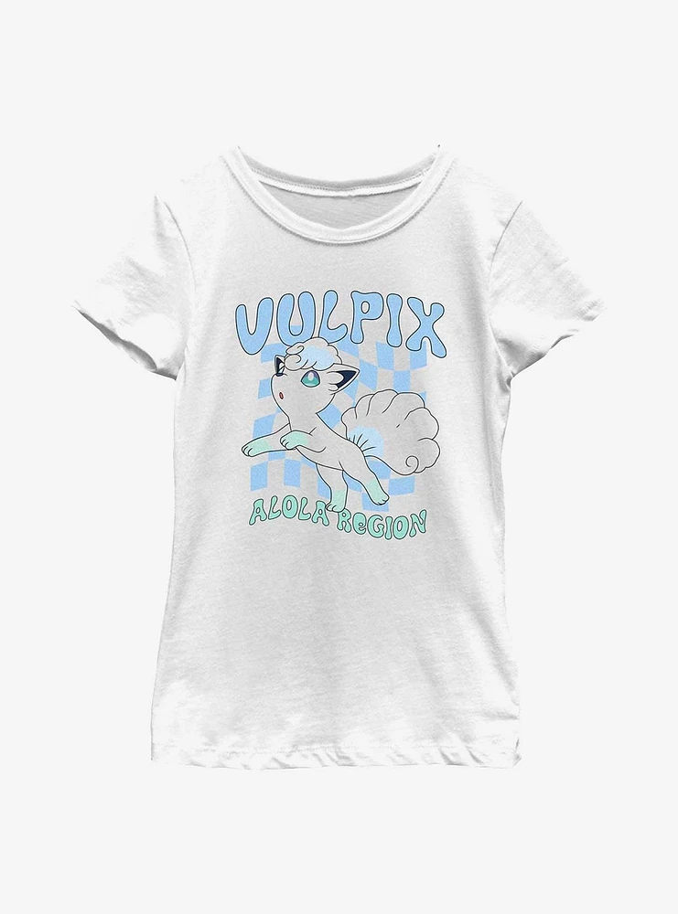 Pokemon Alola Region Vulpix Youth Girls T-Shirt
