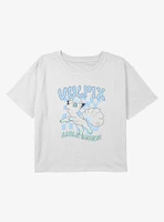 Pokemon Alola Region Vulpix Youth Girls Boxy Crop T-Shirt
