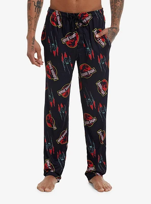 Jurassic Park Logo Scratches Pajama Pants