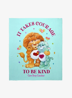 Care Bears Cousins It Takes Courage To Be Kind Throw Blanket