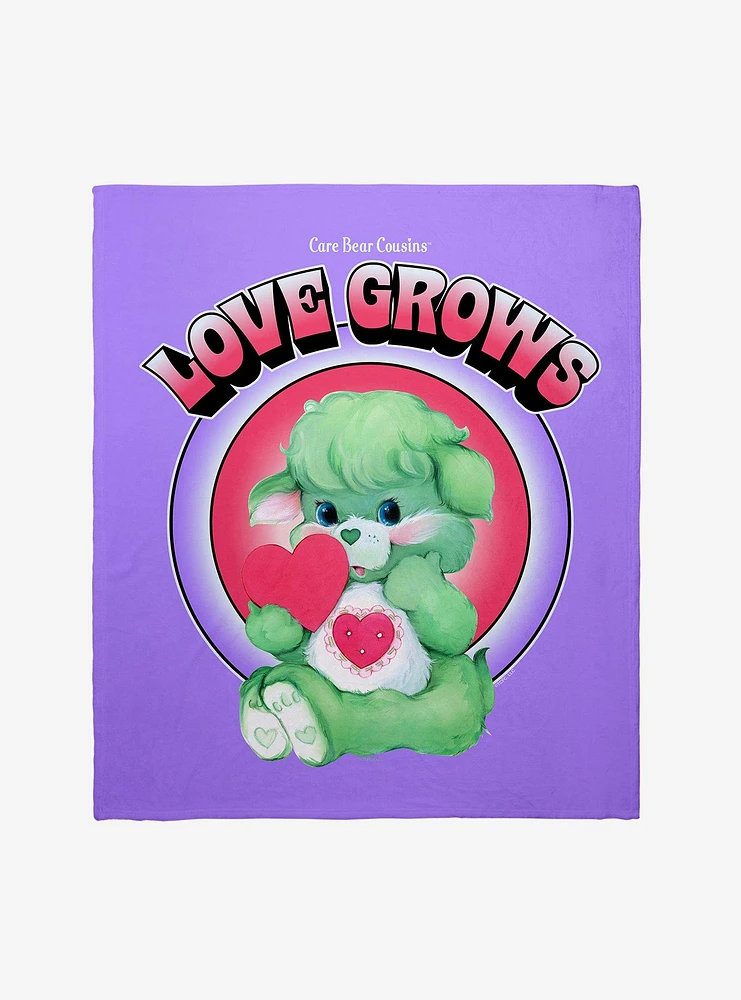 Care Bears Cousins Love Grows Gentle Heart Lamb Throw Blanket