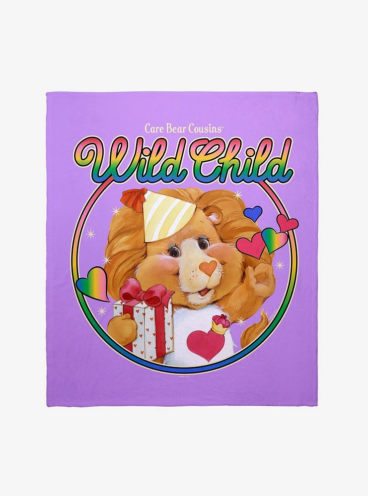 Care Bears Cousins Wild Child Brave Heart Lion Throw Blanket