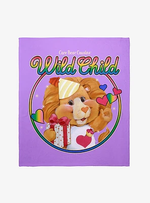 Care Bears Cousins Wild Child Brave Heart Lion Throw Blanket