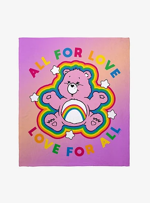 Care Bears All For Love Love For All Cheer Bear Throw Blanket