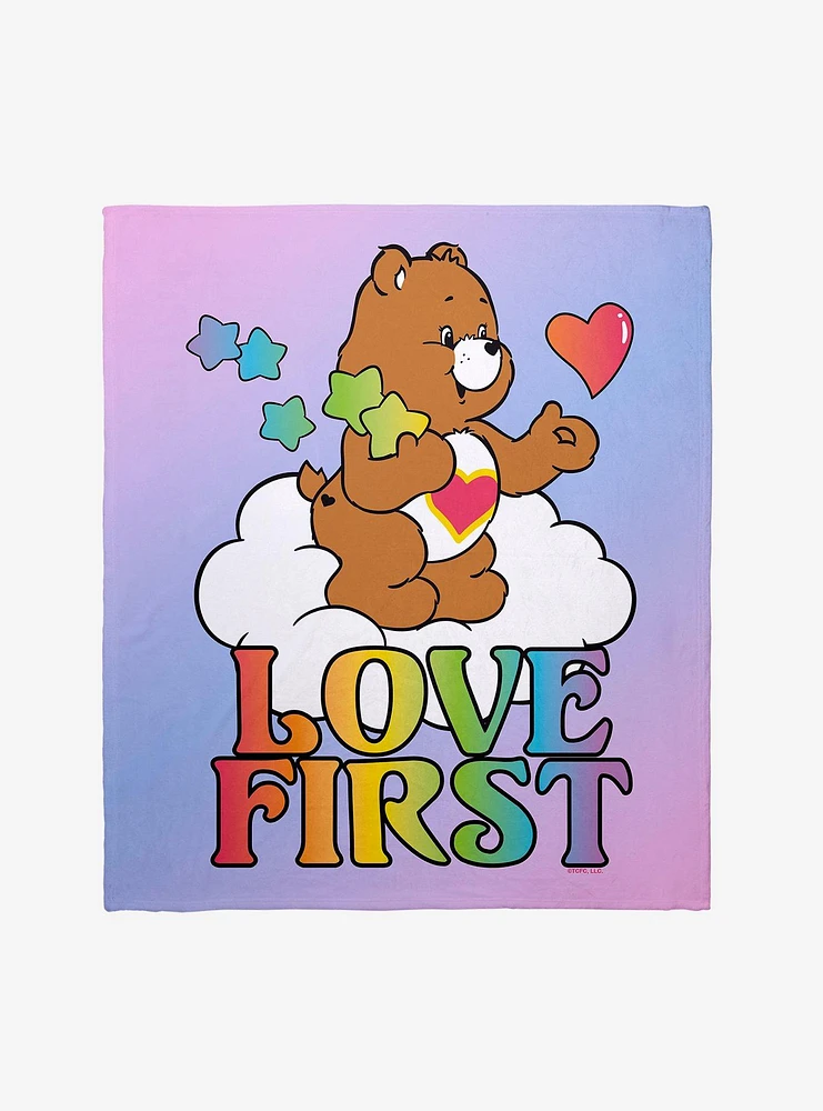 Care Bears Love First Tenderheart Bear Throw Blanket