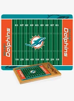 NFL Miami Dolphins Football Field Glass Top Cutting Board & Knife