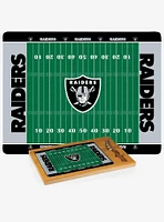 NFL Las Vegas Raiders Football Field Glass Top Cutting Board & Knife