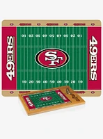 NFL San Francisco 49ers Football Field Glass Top Cutting Board & Knife