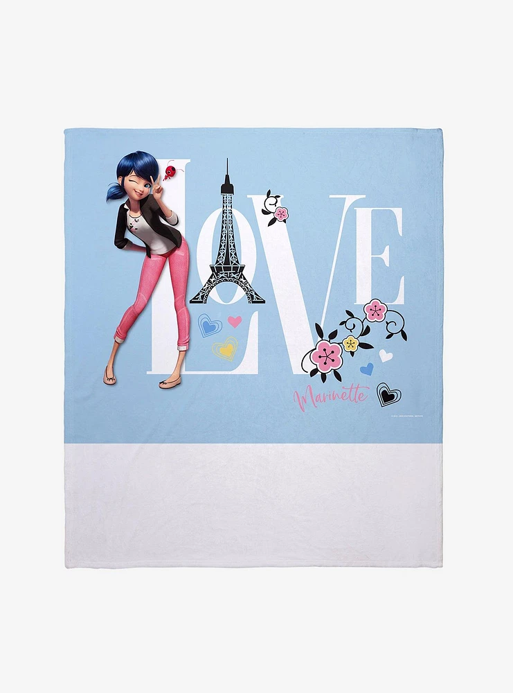 Miraculous: Tales Of Ladybug & Cat Noir Love Paris Throw Blanket