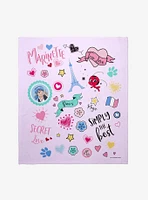 Miraculous: Tales Of Ladybug & Cat Noir Marinette Love Collage Throw Blanket