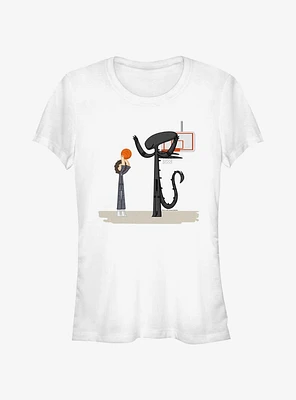 Alien Playing Basketball Girls T-Shirt