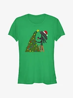 Alien Christmas Ready Girls T-Shirt