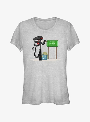 Alien Hitchhiking Xenomorph Girls T-Shirt