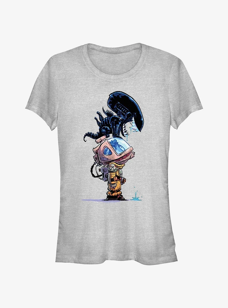 Alien Cartoon Xenomorph Girls T-Shirt