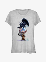 Alien Cartoon Xenomorph Girls T-Shirt