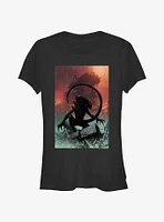 Alien Xenomorph And Ruined Ship Girls T-Shirt