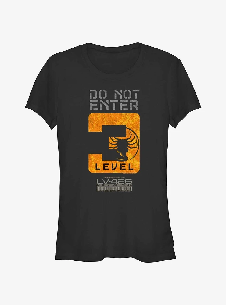 Alien Do Not Enter Level 3 Girls T-Shirt