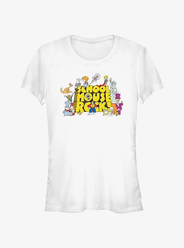 Schoolhouse Rock Group Logo Girls T-Shirt