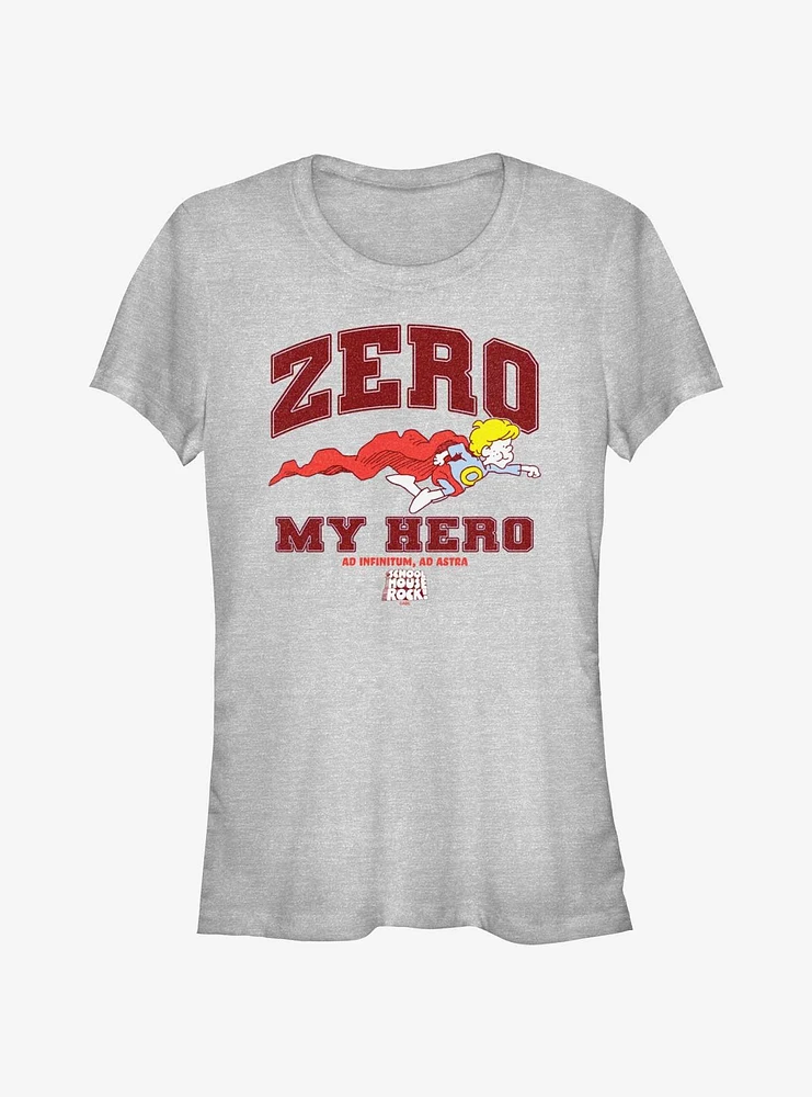 Schoolhouse Rock Collegiate Zero Hero Girls T-Shirt