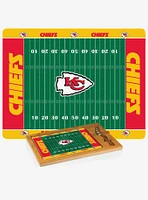 NFL Kansas City Chiefs Football Field Glass Top Cutting Board & Knife