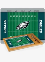 NFL Philadelphia Eagles Football Field Glass Top Cutting Board & Knife