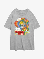 Rainbowbrite Rainbow Tangle Womens Oversized T-Shirt