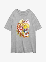 Rainbowbrite Rainbow Coaster Womens Oversized T-Shirt