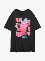 Turning Red OMG Womens Oversized T-Shirt