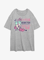 Turning Red Boba Tea Womens Oversized T-Shirt