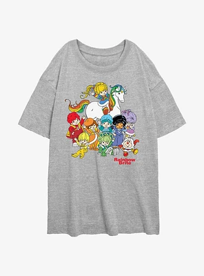 Rainbowbrite Rainbow Brite And Friends Womens Oversized T-Shirt