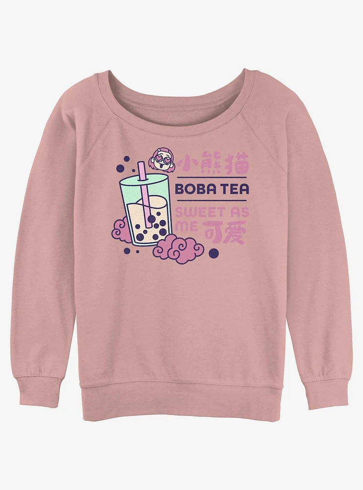 Turning Red Boba Tea Womens Slouchy Sweatshirt