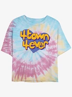 Turning Red 4 Town Heart Tie Dye Crop Womens T-Shirt