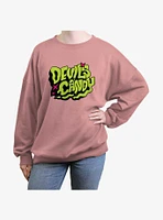 Devils Candy Logo Womens Oversized Sweatshirt