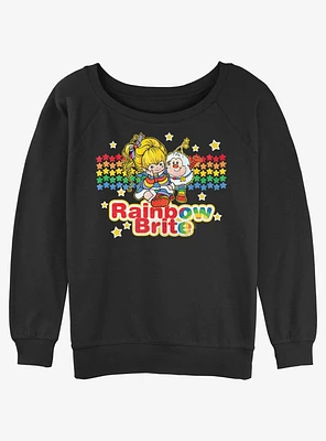 Rainbowbrite Vintage Pals Womens Slouchy Sweatshirt