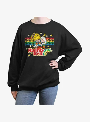 Rainbowbrite Vintage Pals Womens Oversized Sweatshirt