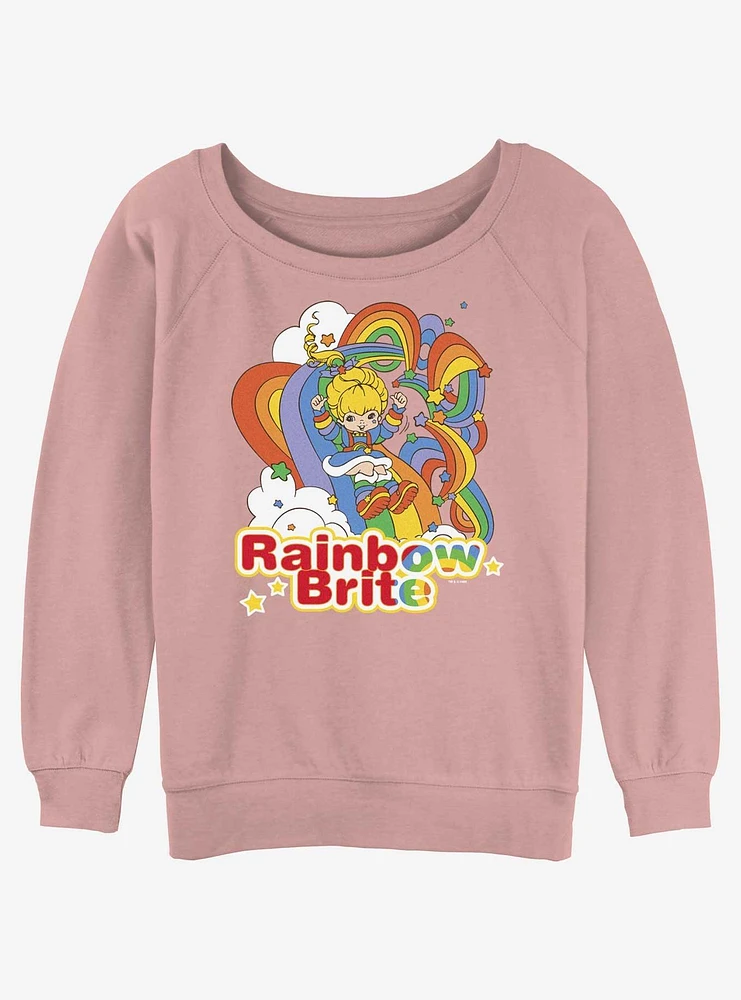 Rainbowbrite Rainbow Tangle Womens Slouchy Sweatshirt