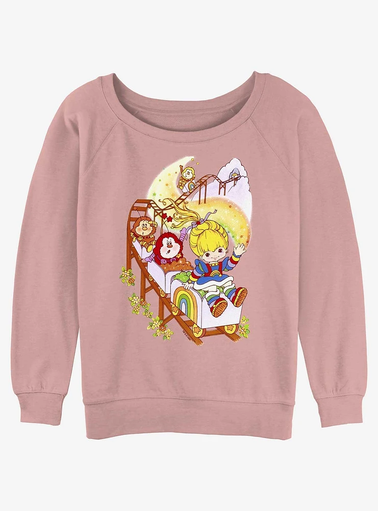 Rainbowbrite Rainbow Coaster Womens Slouchy Sweatshirt