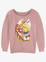 Rainbowbrite Rainbow Coaster Womens Slouchy Sweatshirt