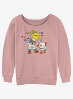 Rainbowbrite Rainbow and Twink Womens Slouchy Sweatshirt