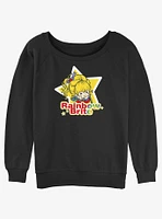 Rainbowbrite Star Badge Womens Slouchy Sweatshirt